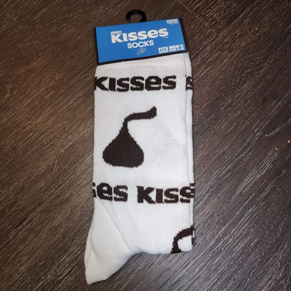 Hersheys Kisses Novelty Crew‎ Socks Mens Size 6-12 Odd Sox Food Gift One-Pair